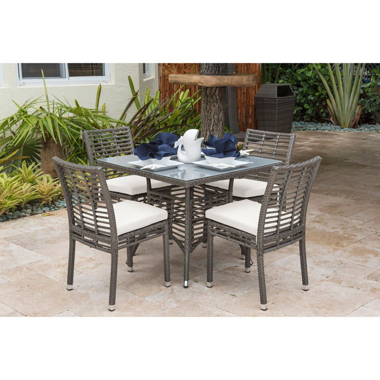 Graphite Stackable Side Chair with Cushion