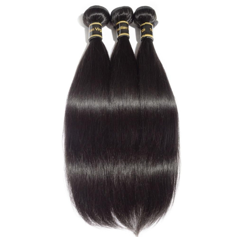 Boujie Brazilian 10A Grade 22" (3) Straight Bundle Deal 100% Human Virgin Hair