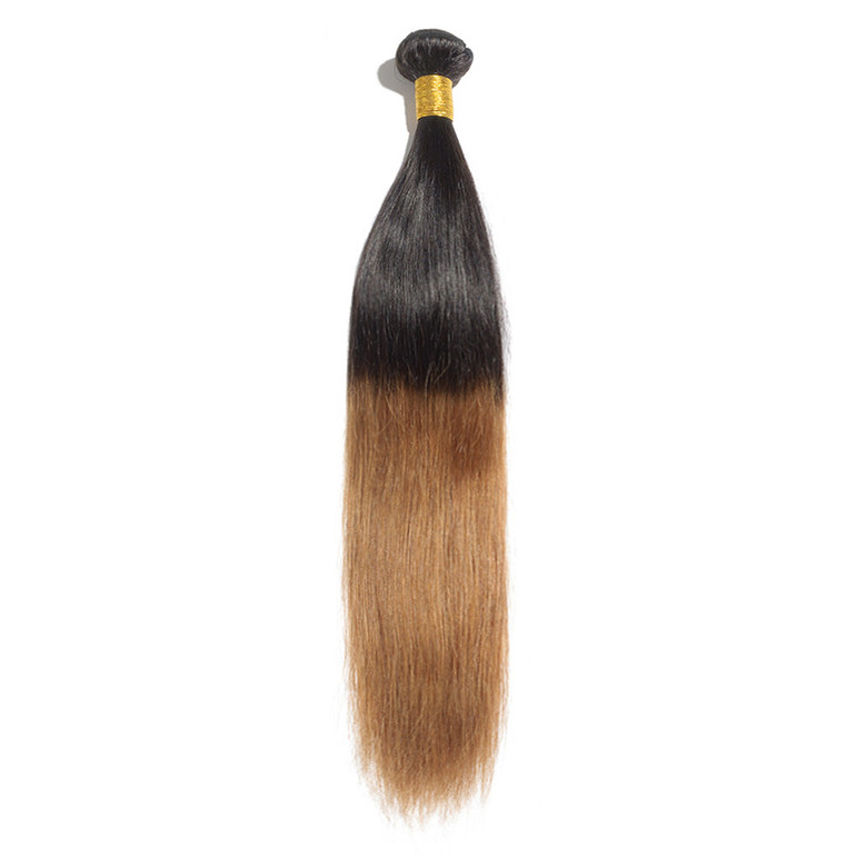 Boujie Peruvian 10A Grade 16" - 26" #1B/30 Ombre Straight Bundles - 100% Human Virgin Hair
