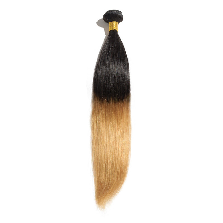 Boujie Peruvian 10A Grade 16" - 26" #1B/27 Ombre Straight Bundles - 100% Human Virgin Hair