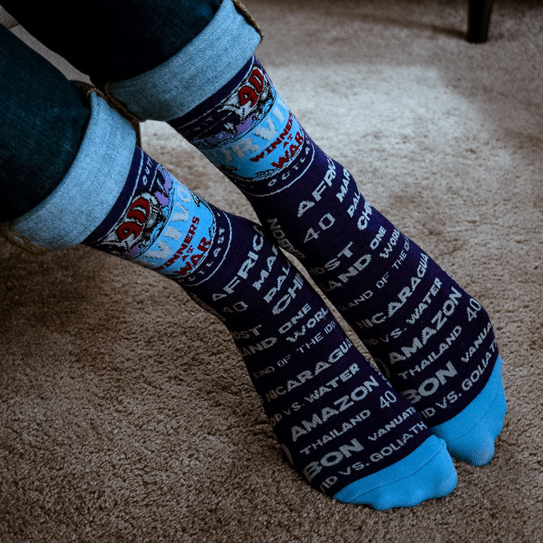 Survivor Season 40 Winners at War Logo Commemorative Socks
