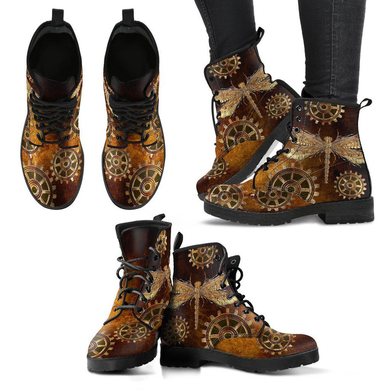 Steampunk Dragonfly Handcrafted Boots