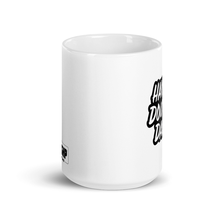 Have a Doughp day White glossy mug