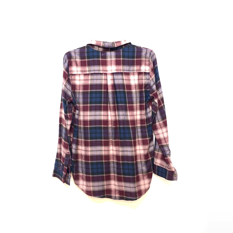 Pink Rose Plaid Button Down