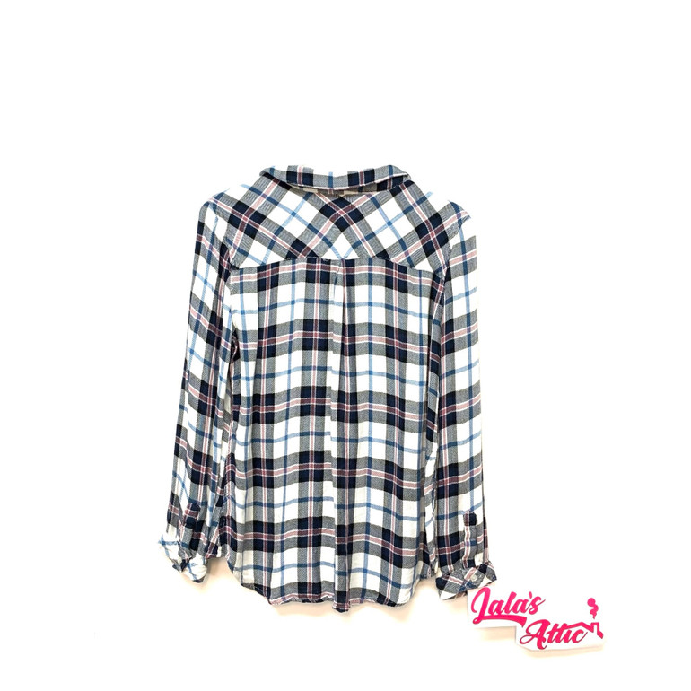 Pink Rose Plaid Long Sleeve