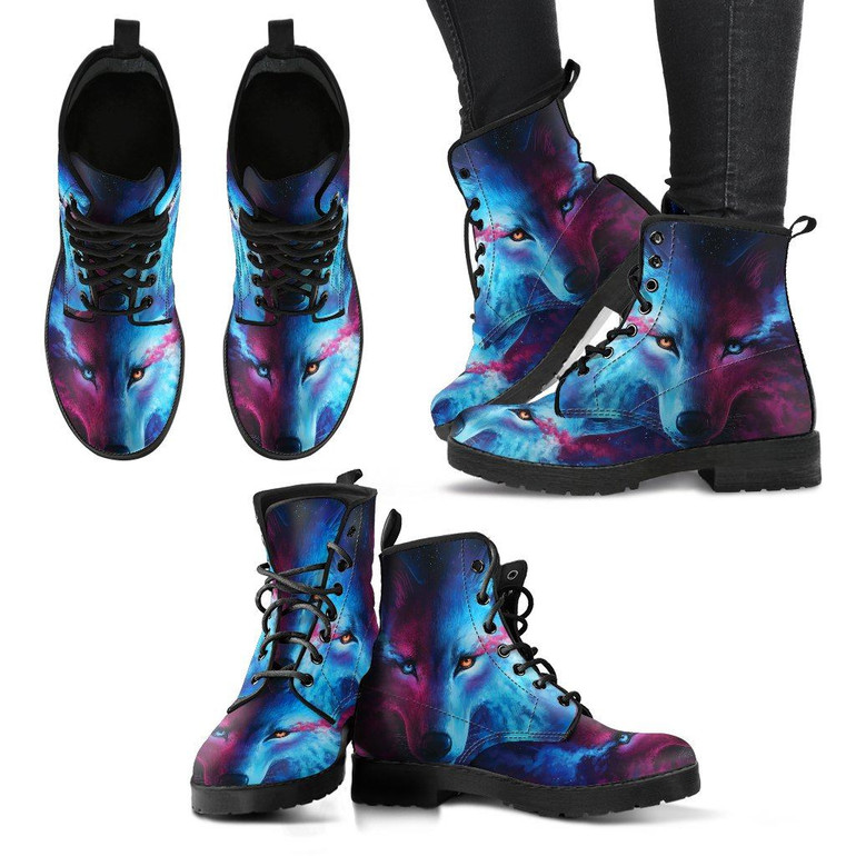 Galaxy Wolf Handcrafted Boots