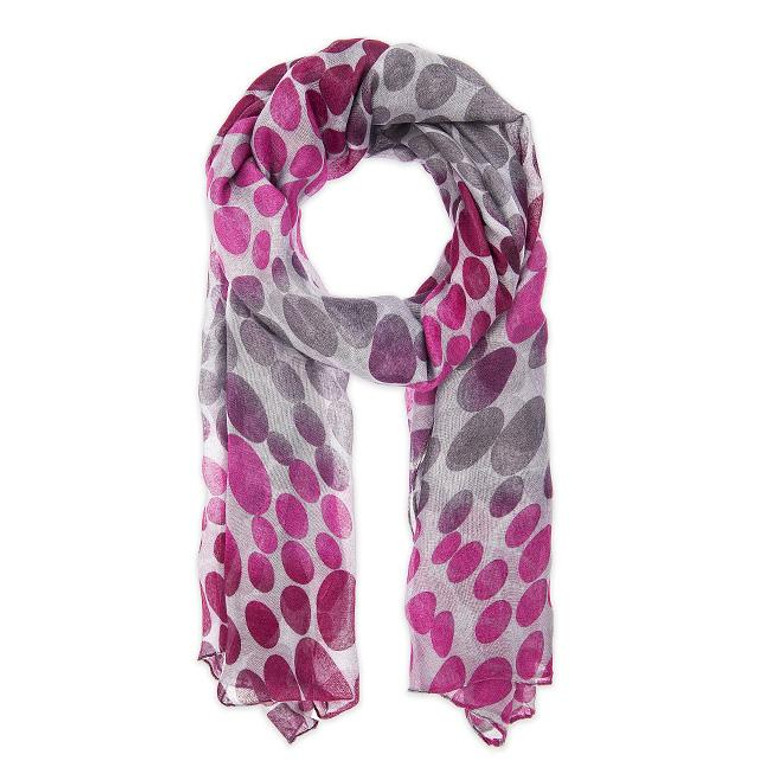 Purple Clemence Polka Dot Scarf