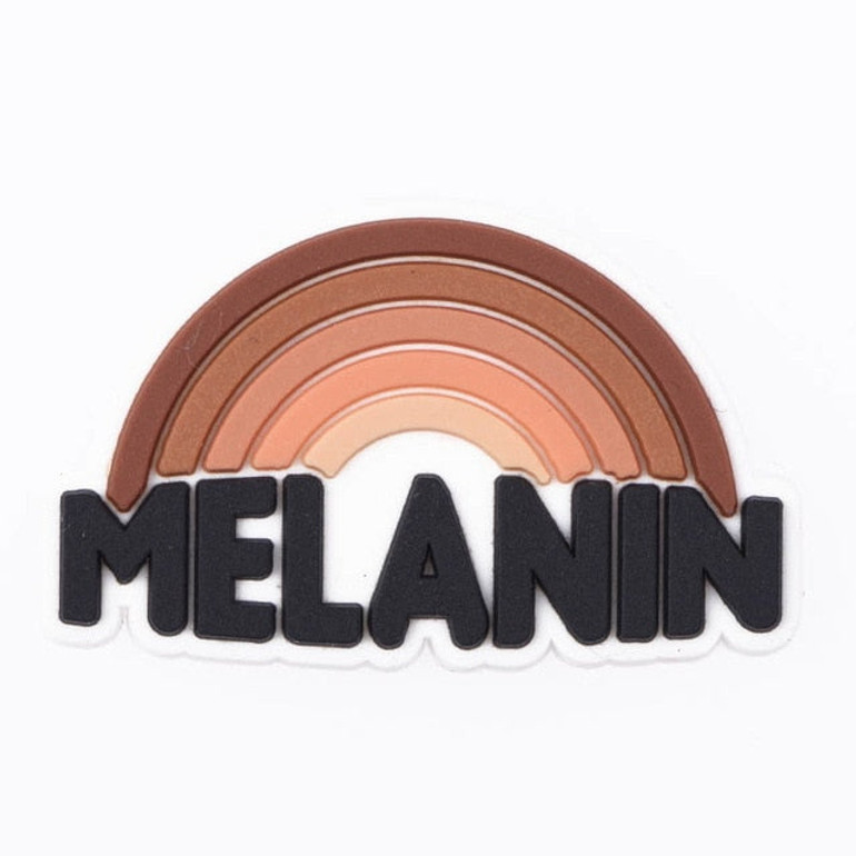 Premium Melanin Brown Rainbow Croc Charm