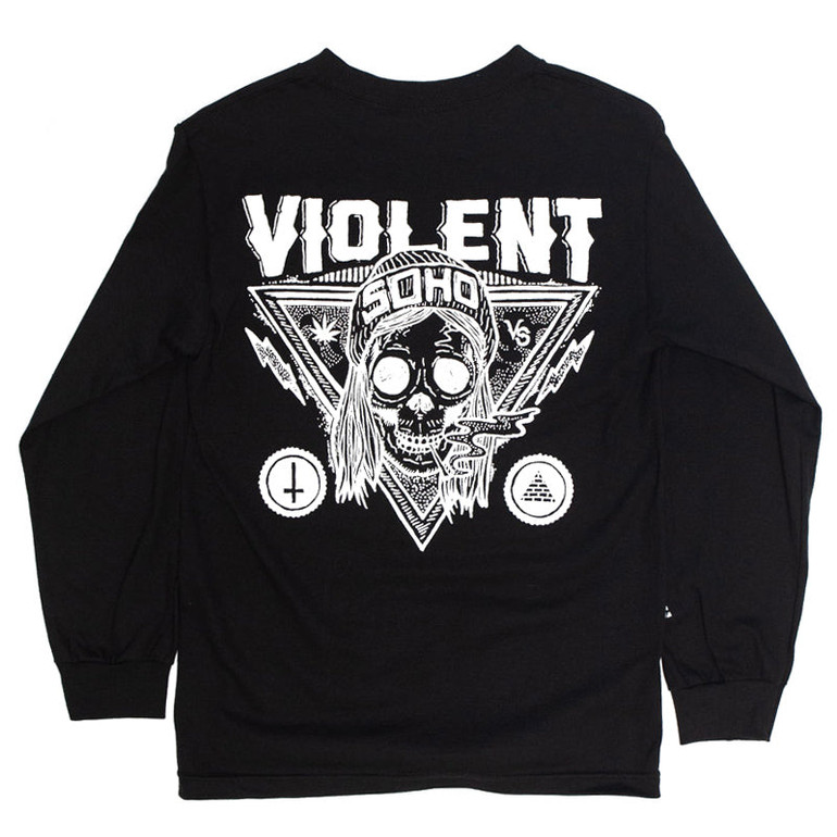 Blazin' Skull Long Sleeve (Black)
