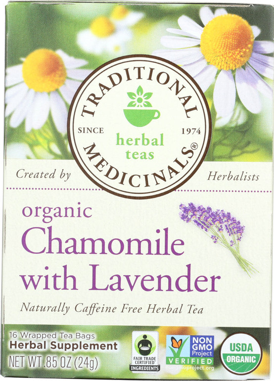 Traditional Medicinals Organic Chamomile With Lavender Herbal Tea 16 Tea Bags, 0.85 Oz Traditional Medicinals Organic Chamomile With Lavender Herbal Tea 16 Tea Bags, 0.85 Oz