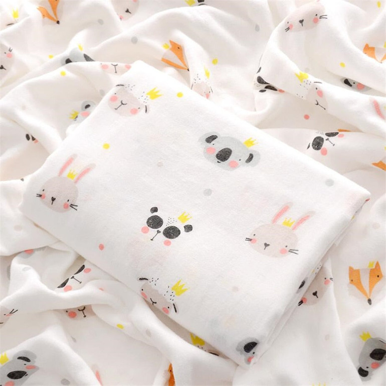 Davy & Bess Bamboo and Cotton Muslin Swaddle Wrap
