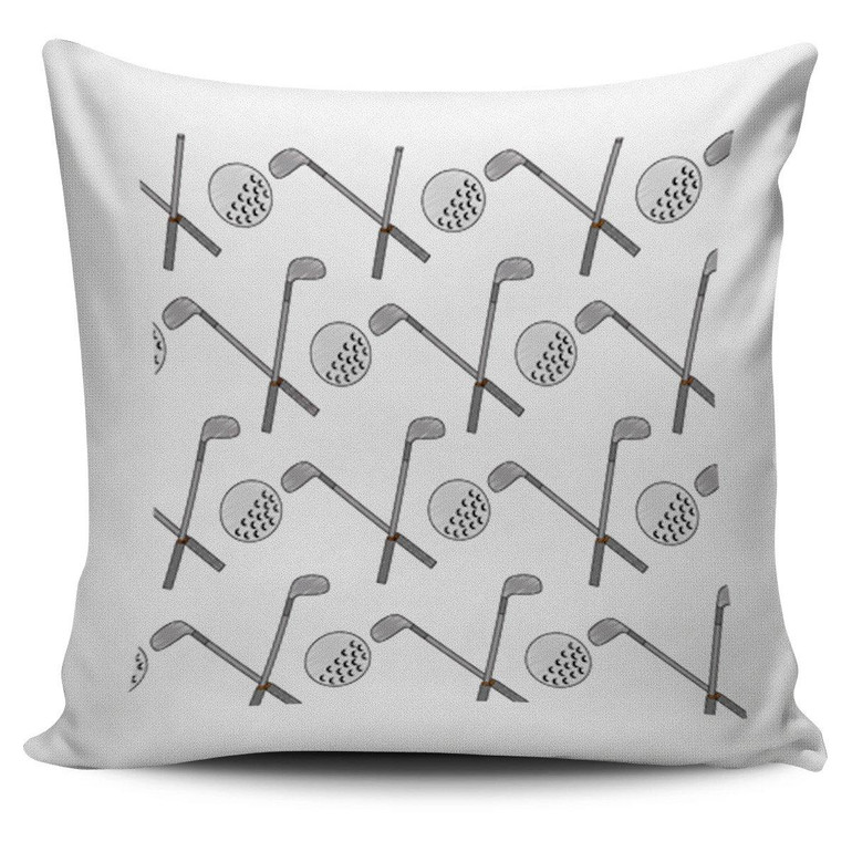 GOLF DESIGN PILLOW COVER WHITE