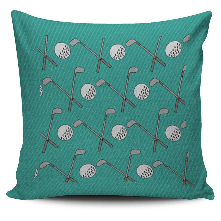 GOLF DESIGN PILLOW COVER - TEAL