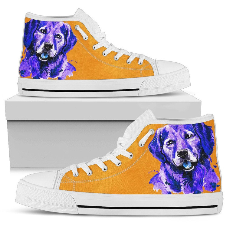 GOLDEN RETRIEVER WOMEN'S HIGH TOP SHOES