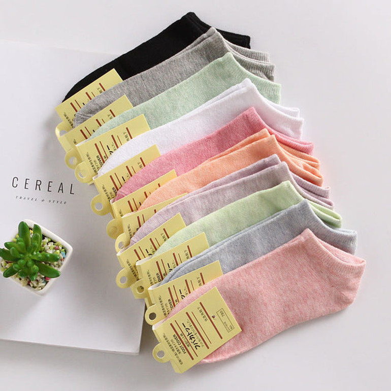 Cotton Woman Casual Wide Stripes Socks
