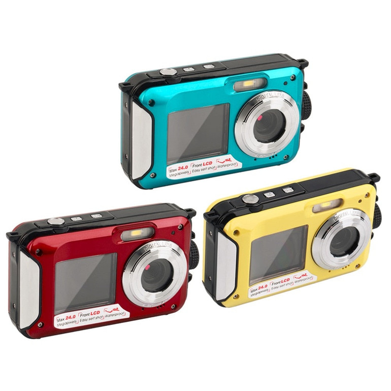 Camera Waterproof 24MP   Double Screen