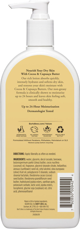 Burts Bees Cocoa & Cupuau Butter Body Lotion