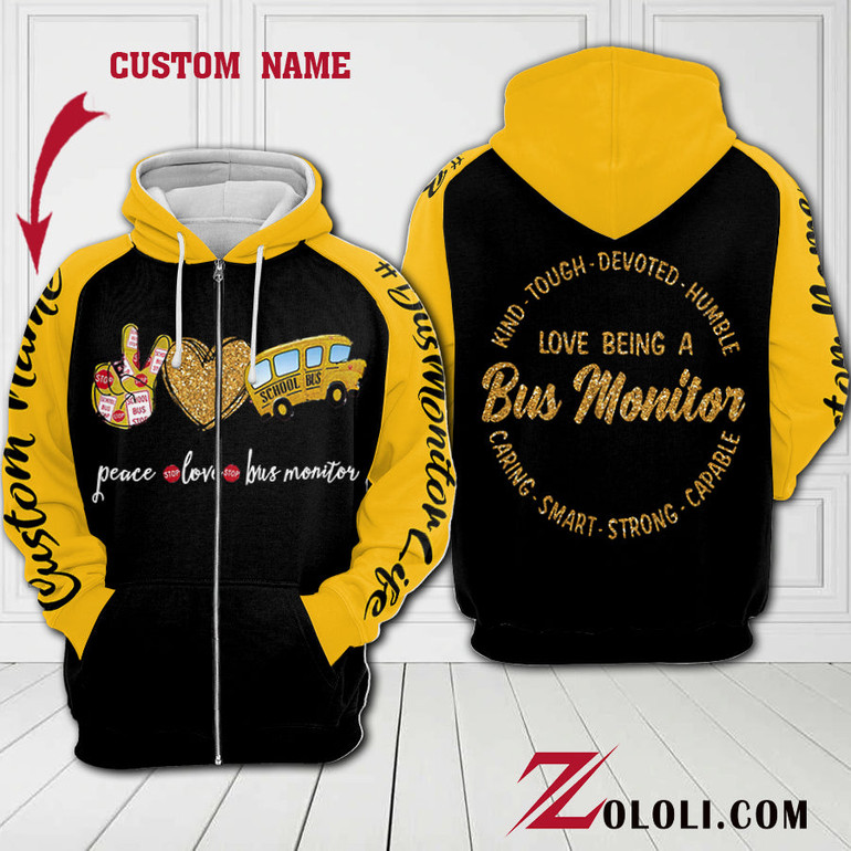 Love being a Bus Monitor 3D Custom Hoodie NHN