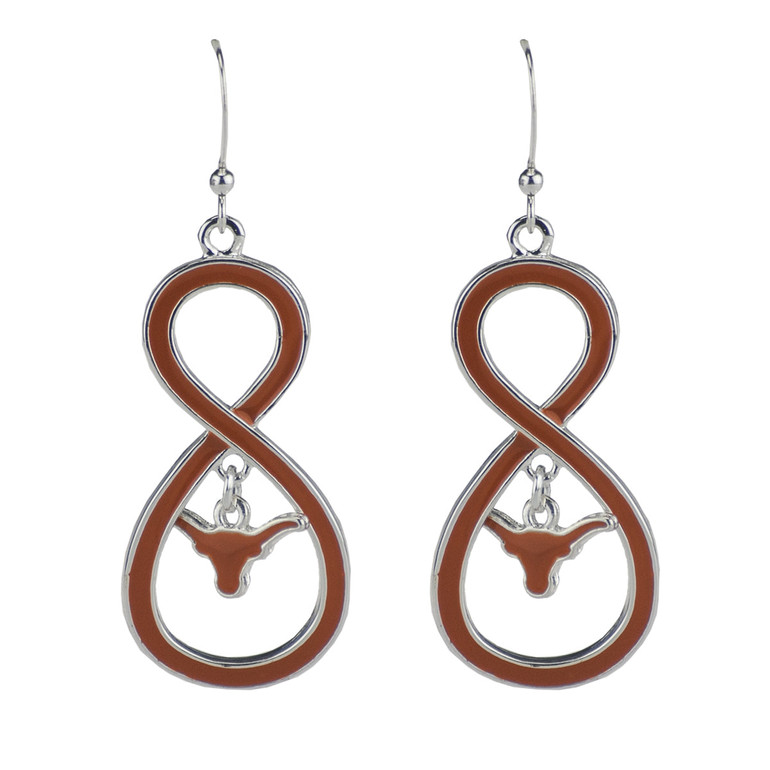 Texas Longhorns Infinity Earrings