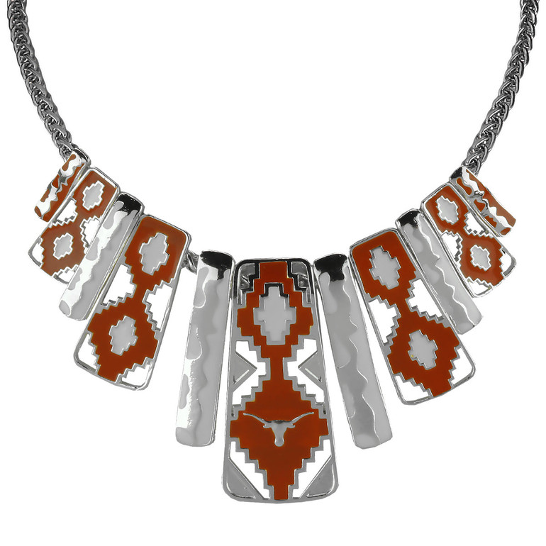 Texas Longhorns - Aztec Print Necklace