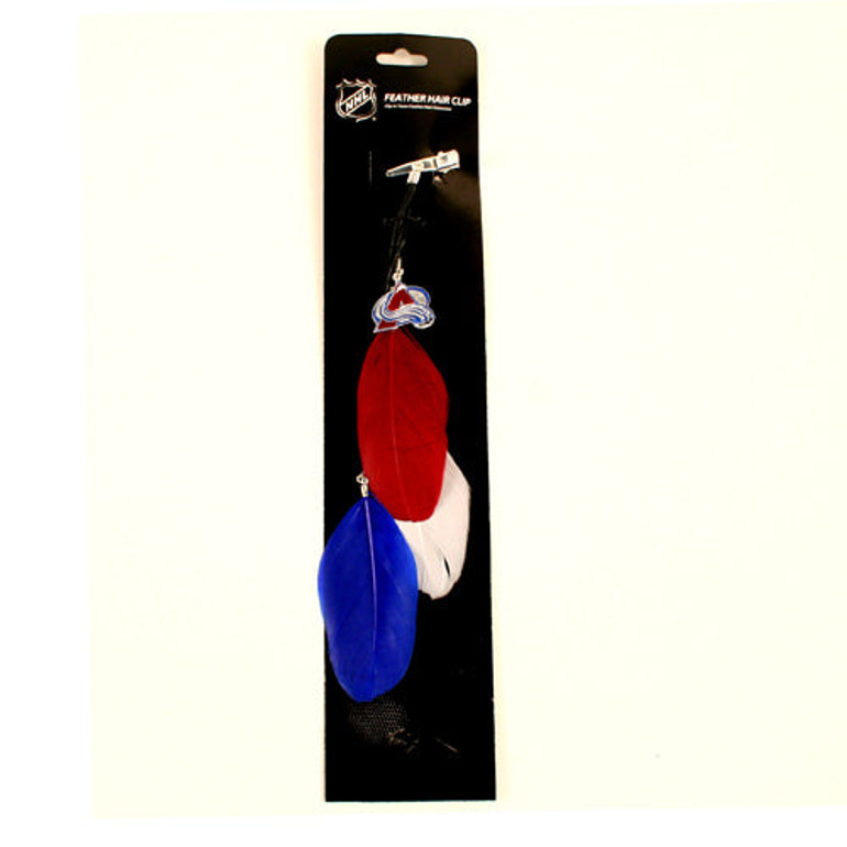 Colorado Avalanche Hair Clip Feather