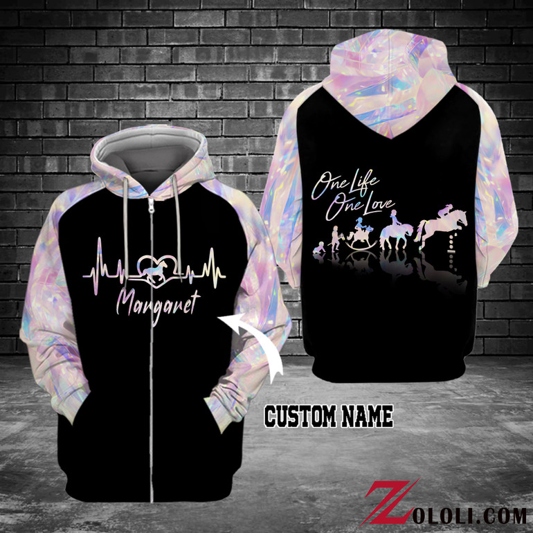 Horse One Life One Love Hoodie 3D custom TXX