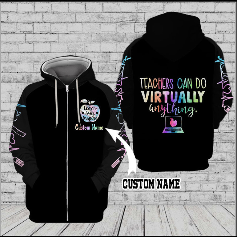 Teacher can do virtually anything 02 3D Custom Hoodie