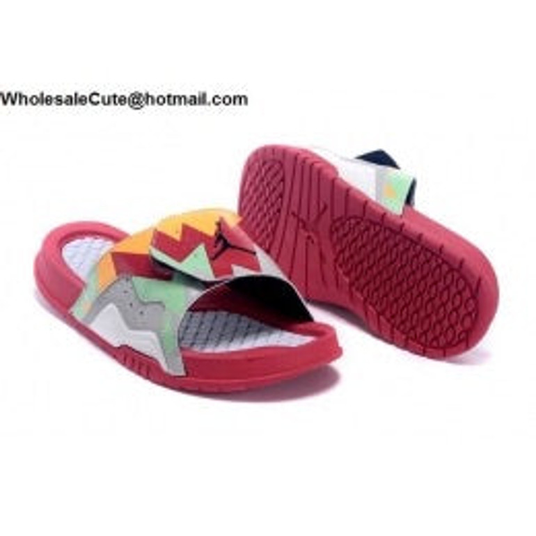 Womens Jordan Hydro 7 Retro Bunny Red Slide Sandals