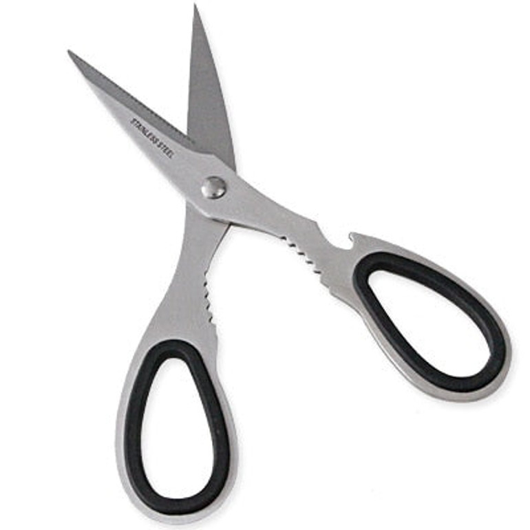 18.5cm(7.3'') Multifunctional Stainless Steel Poultry Kitchen scissor Nutcracker Bottle opener Bone Cutter Cook Tool shear cut