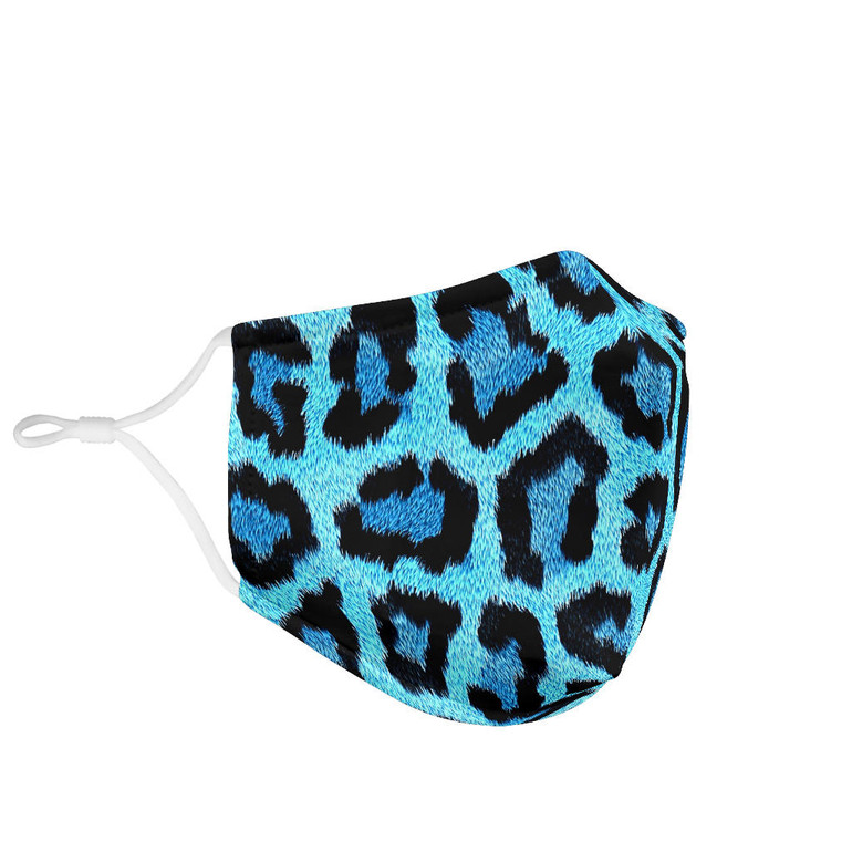 Blue Leopard Print Mask Mask