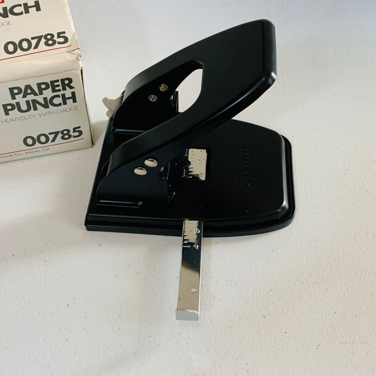 Sparco Brand Paper Punch 2-Hole, Heavy-Duty, with Gauge