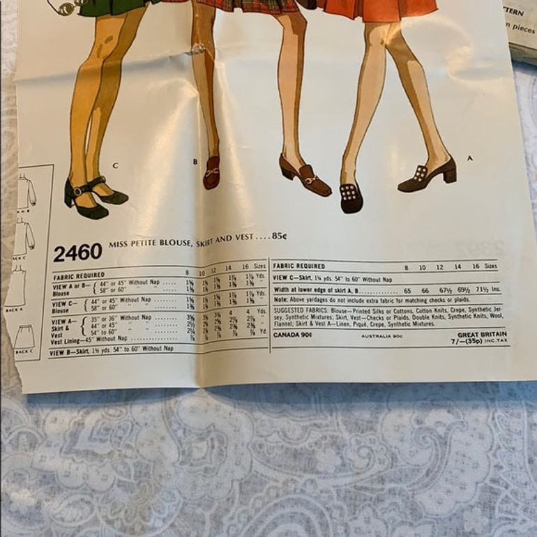 Vintage McCall's Pattern #2460 Sz. 10MP