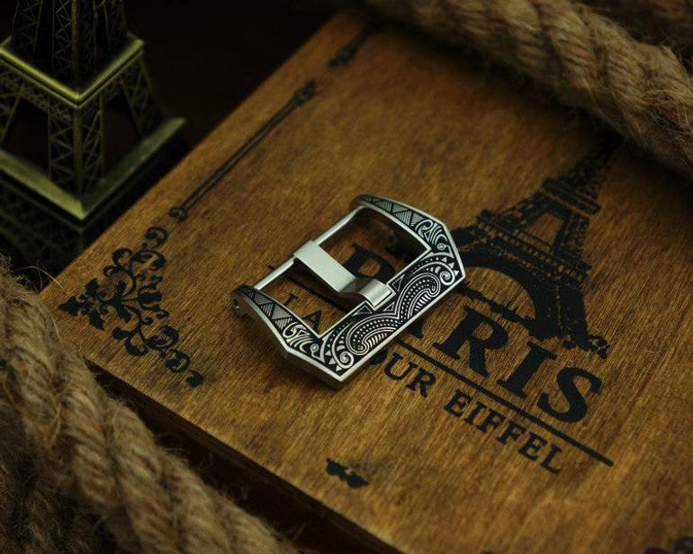 Panerai style Buckle with Maori style engraving