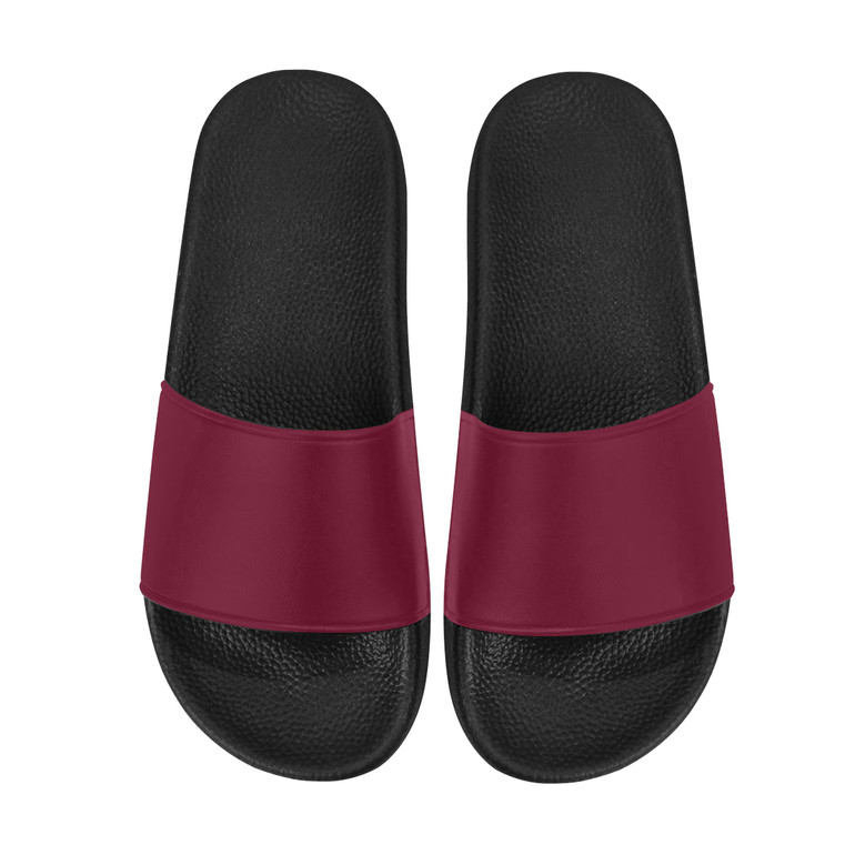 #Rossolini1# Candy Apple Red Men's Slide Sandals/Large Size (Model 057)