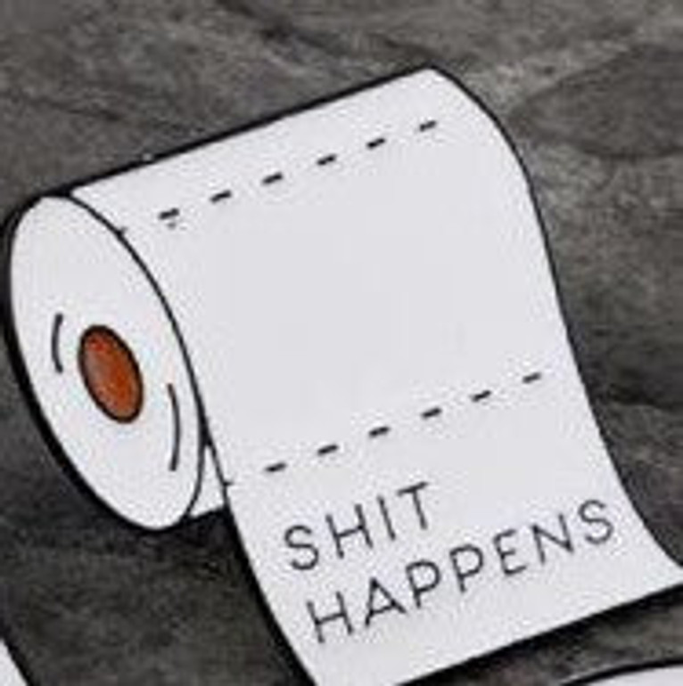 I don't Give a Shit Toilet Paper Enamel Pin