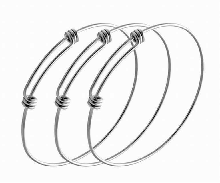 Wholesale Stainless Steel Expandable Blank Bangle, Stainless Steel Adjustable Bangles B1002