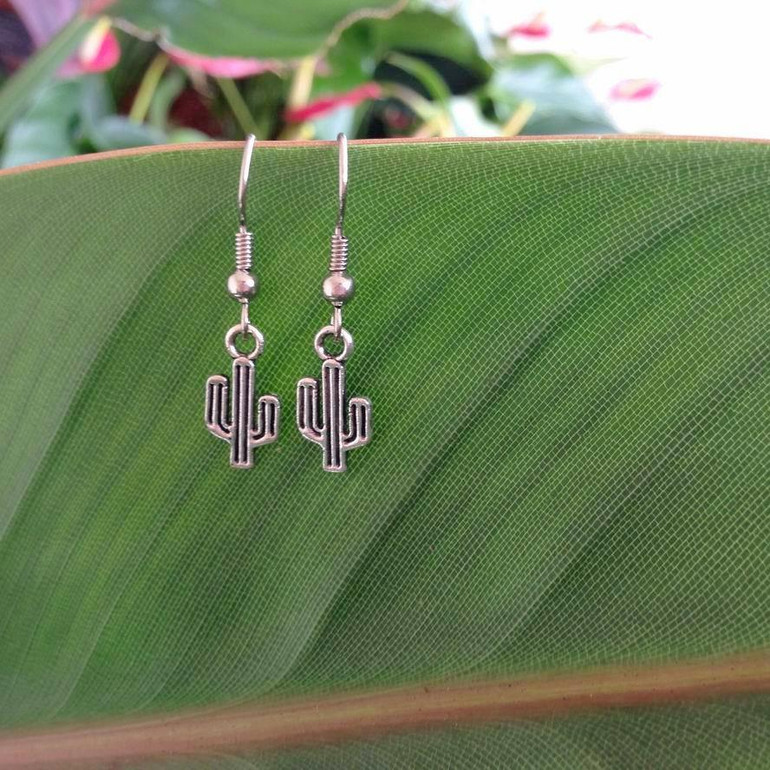 Cactus Earrings, Desert Plant , Desert Jewelry