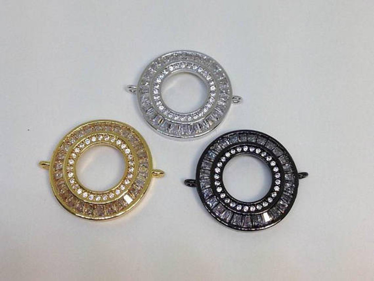 2/4pcs Micro Pave CZ Round Infinitive