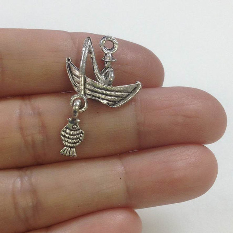 10 Fishing Charm, Man fishing Charm