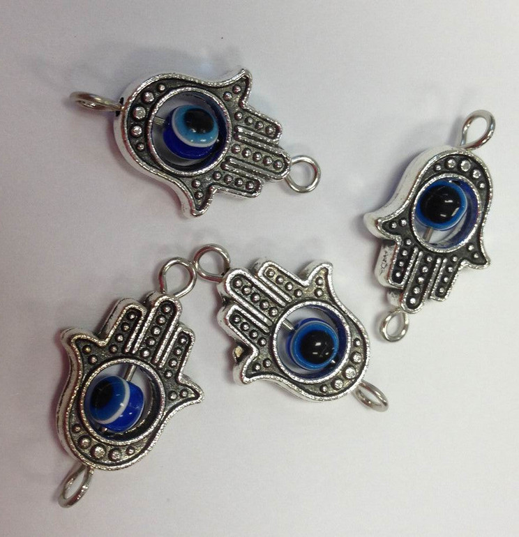 10pcs Wholesale Evil Eye Hamsa Charms