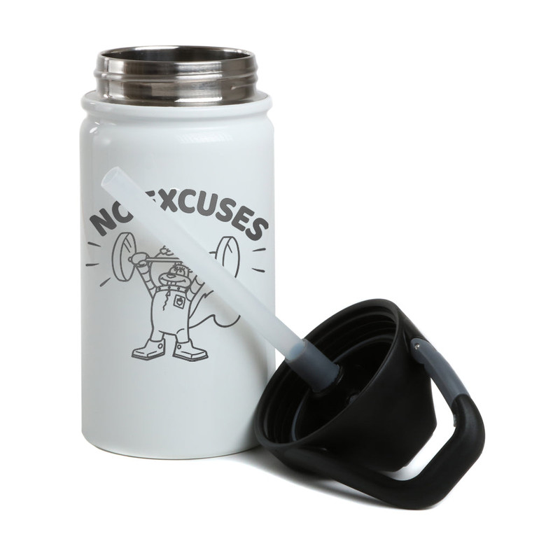 SpongeBob SquarePants Sandy Cheeks No Excuses Laser Engraved Short SIC Water Bottle