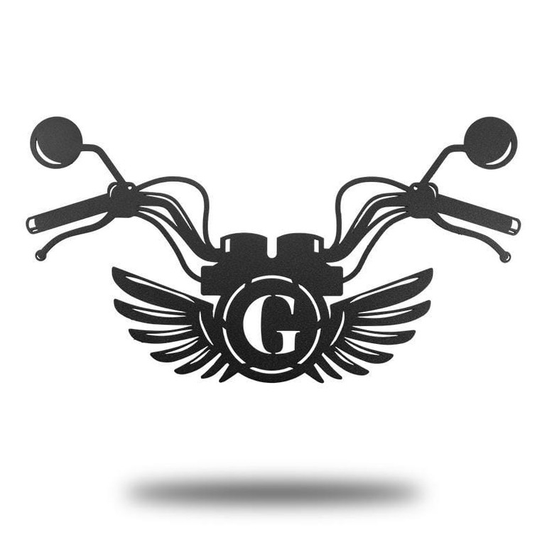 Motorcycle Initial Monogram