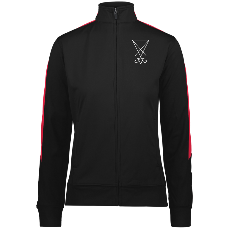 Sigil of Lucifer Embroidered Ladies' Performance Colorblock Full Zip