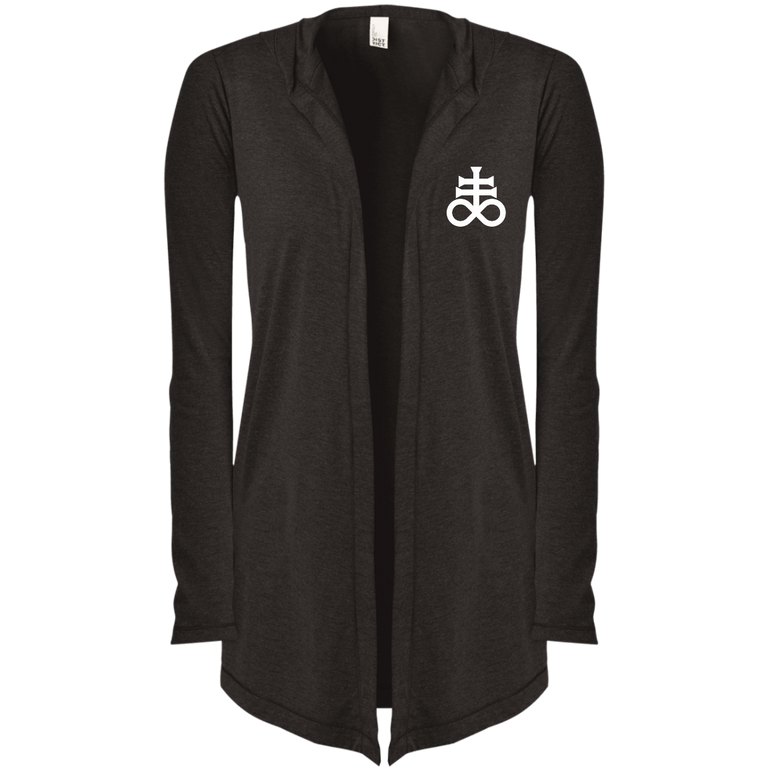 Leviathan Cross Embroidered Women's Hooded Cardigan