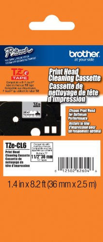 Brother Cleaning Tape 1-1/2 Inch - Retail Packaging, White (TZeCL6) - Retail Packaging