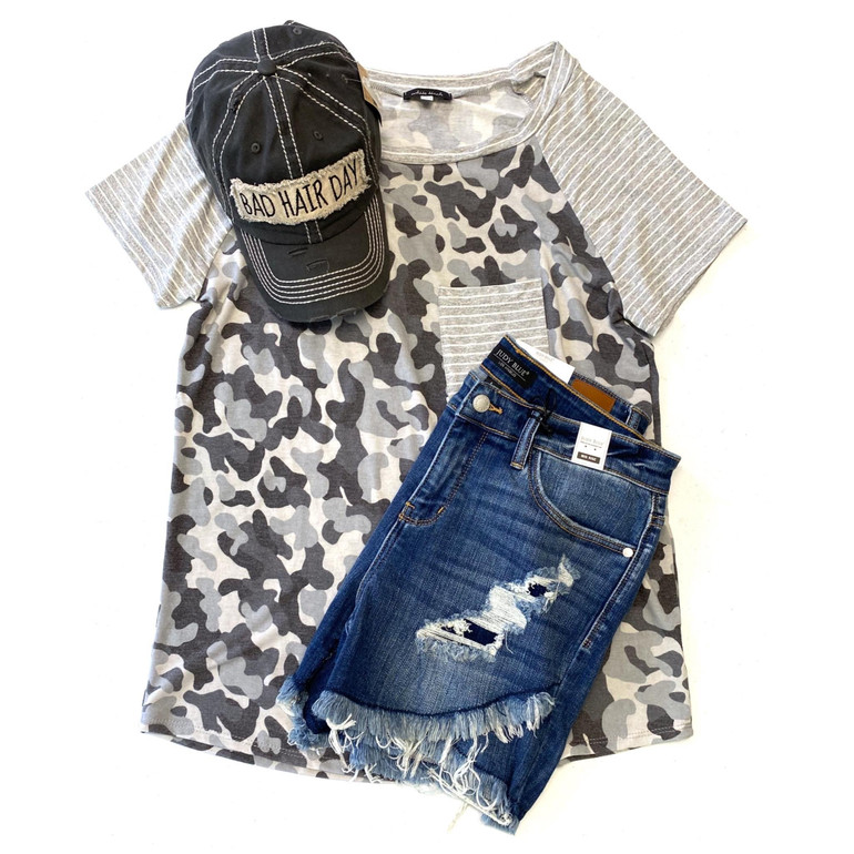 Dream the Day Away Camo Top