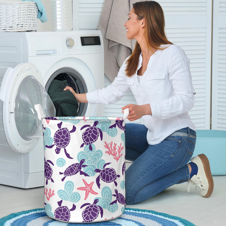 Turtle Print laundry basket
