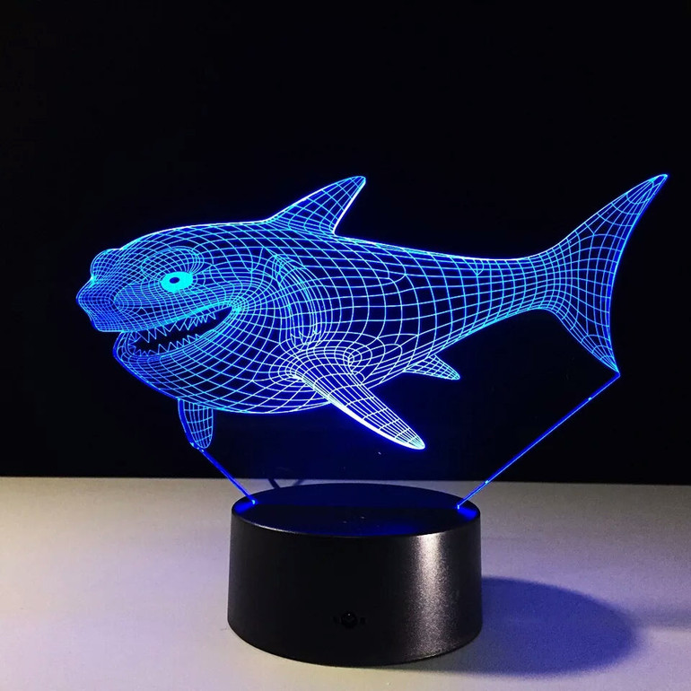 Shark  7 color changing LED lamp