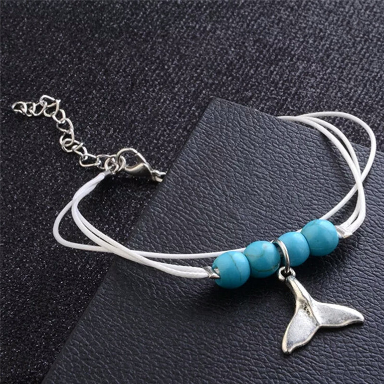 Shark / orca anklet bracelet