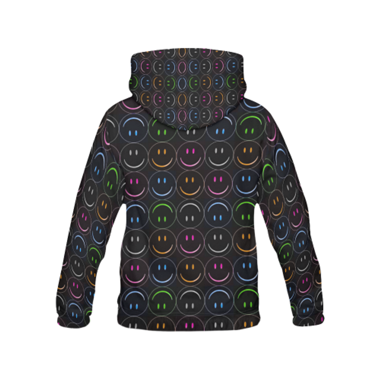 Smiling Faces All Over Print Hoodie for Men